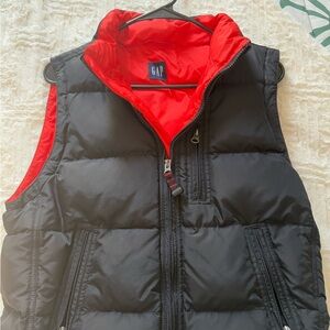 GAP Black and Red Puffer Vest